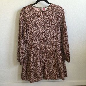 Mini Boden Girls Pink Leopard Print Dress